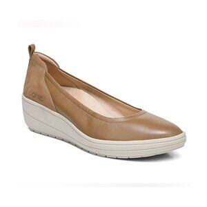 Vionic Womens Jacey Toffee Slip On Wedge Comfort Shoes Size US 9.5 Beige SP EXC